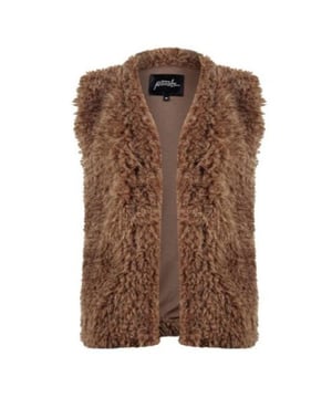 
POOOLS GILET FUR 533189-KHAKI 
100% POLYESTER 
95% VISCOSE, 5% ELASTAAN 
GILET 
OPENVALLEND 
MOUWLOOS 
FAKE FUR BONT 
KHAKI 
GEVOERD 
RECHT VALLEND 
VALT NORMAAL OP MAAT 
PRODUCTCODE; 533189-P853