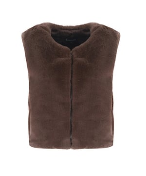 
G-Maxx gilet Lalita - Dark brown