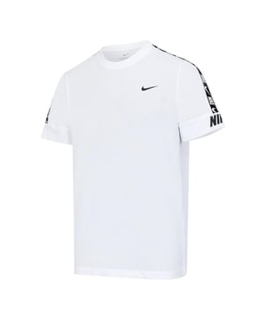 Stay classic and comfortable in the Nike Repeat Tape Tee. Crafted from soft cotton jersey, this everyday essential delivers a relaxed fit with signature Nike style. The bold repeat logo tape detailing along the sleeves adds a sporty edge that nods to Nike’s athletic heritage. Perfect for casual wear or post training comfort, this tee pairs effortlessly with joggers, shorts, or jeans.
Features:
Soft cotton fabric for all day comfort
Ribbed crew neckline for a snug fit
Nike logo tape detailing along the sleeves
Iconic Nike branding on chest
Standard fit for a relaxed, easy feel
Material: 100% Cotton Care: Machine wash Fit: Standard