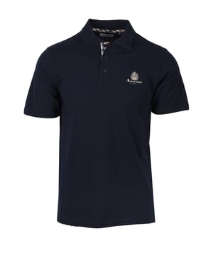 Aquascutum Small Logo Piquet Polo Shirt Navy Elevate your everyday style with the Aquascutum Small Logo Piquet Polo Shirt, now available at Michael Stewart Menswear. This navy polo shirt offers a perfect blend of understated elegance and unmistakable quality, making it a versatile and essential addition to any discerning gentleman's wardrobe. Crafted from supremely soft 100% cotton piquet, this piece provides exceptional comfort and breathability for all-day wear. The classic polo collar and button placket offer a timeless silhouette, while the iconic Aquascutum small logo subtly embroidered on the chest adds a touch of the brand's renowned heritage and prestige. Experience the expert craftsmanship that Aquascutum is celebrated for with this simple yet bold polo shirt, imbued with character and designed for enduring style. Features Classic Polo Collar Two-Button Placket Iconic Aquascutum Small Logo on Chest Crafted from 100% Cotton Piquet Renowned Aquascutum Quality Regular fit Style: AA_B005_PO005