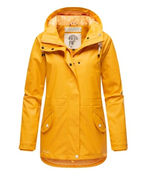El abrigo impermeable Oceans Heart de Navahoo ofrece estilo y comodidad. Con costuras selladas, es totalmente resistente al viento y al agua. El forro de peluche en la parte superior y la tela sedosa en la inferior brindan confort. Su cuello alto, la capucha amplia con cordón y los bolsillos prácticos aportan funcionalidad. Con corte entallado, cremallera bidireccional y longitud perfecta, es ideal para los días de lluvia.
Material: Tejido exterior 70% poliéster, 30% poliuretano; forro & relleno 100% poliéster