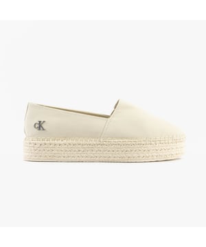 Casual canvas espadrille with a platform heel, cotton lining, and slip-on design. Ideal for everyday wear, offering comfort and a low-top silhouette