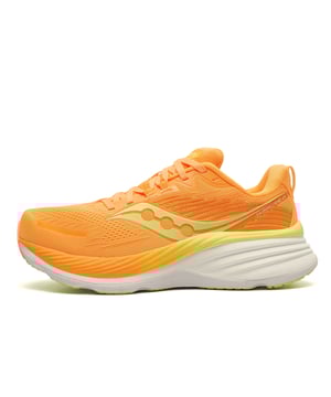 Comfort redefined. Protection elevated. Performance transformed.
 From the ground up, this shoe was built to deliver a new standard of running comfort. Its innovative geometry provides maximum cushioning and a protective feel that keeps you moving with confidence.
 A dual-cushioning system sets the foundation: ultra-responsive PWRRUN PB foam sits directly underfoot for plush comfort youll want to live in, while a broad base of PWRRUN foam surrounds and supports the foot with every step.
 Guiding each stride is Center Path Technology  a breakthrough design with a broader platform, higher sidewalls, asymmetric shaping, and a rocker profile. The result: smoother transitions, stable landings, and an effortless ride from impact to toe-off.
 Whether youre chasing long miles or all-day comfort, this shoe keeps you protected, cushioned, and ready for whatevers next.
 - Textile/synthetic upper
 - Adaptive lacing system for secure fit
 - Protective fit  cradles the foot securely.
 - PWRRUN PB cushioning
 - CenterPath technology for, natural movement.
 - Ortholite sockliner
 - Padded tongue and heel
 - Heel pull for easy on off 
 - Offset: 6mm (38/32 mm)
 - Saucony branding throughout