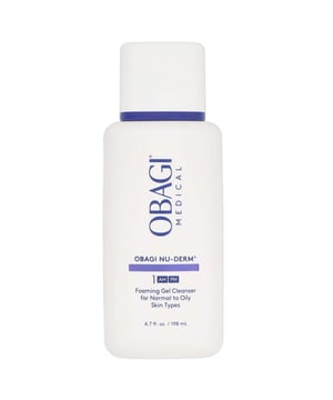 Obagi Nu-Derm Fx Foaming Gel 198 ml. Gel-based foaming cleanser that deeply cleans pores and removes makeup, dirt and excess oil, leaving skin clean and refreshed. Suited to normal to oily skin, it creates a gentle lather to prepare skin for the rest of your routine. Directions: Apply to a damp face and neck with moistened fingertips, massage, then rinse thoroughly. Use twice daily, morning and night.