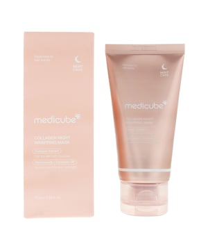 The Medicube Collagen Night Wrapping Mask 75ml is an innovative peel-off facial mask designed to provide an overnight transformation, meticulously crafted to care for and protect your skin's elasticity while you sleep.  
Overnight Transformation Technology - This mask features a collagen wrapping film that is engineered to work its magic overnight, providing an intensive 8 hours of triple care. This film ensures sustained elasticity, hydration, and a radiant glow throughout the night. Unlike many peel-off formulas, this mask is designed to remove effortlessly in one piece, leaving your face feeling refreshed and revitalized in the morning.    Formulated with a potent fusion of key ingredients and advanced skincare technology, this Korean skincare gem is easy to use and can provide visibly firmer, smoother, and more radiant-looking skin. You simply incorporate it into your nightly routine for these visible results.  
The formula is packed with ingredients that target hydration, barrier function, and firmness:  
Collagen Extract: Works to improve elasticity and hydration, provides line care, and helps promote a youthful-looking complexion.  
Hyaluronic Acid (Sodium Hyaluronate): Delivers intense hydration that helps to plump the skin and provides care for the appearance of fine lines.  
Ceramide NP: Vital for maintaining the skin barrier function, helping to prevent moisture loss and protecting against environmental damage. It is particularly effective at hydrating and caring for dry, damaged skin.  
Niacinamide (Vitamin B3): Helps to brighten the skin tone, giving it a radiant glow. It also improves skin texture, minimizes pore visibility, and cares for the appearance of fine lines.   
Adenosine: Assists in skin renewal to help reduce the appearance of fine lines.  
Tocopherol (Vitamin E): Provides antioxidant protection, moisturizes, and improves skin texture.  
Glycerin: Provides hydration, maintains the skin barrier, and prevents dryness.  
Butylene Glycol: Acts as a conditioning agent and humectant, maintaining moisture and enhancing the absorption of other ingredients.