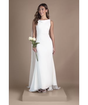 white christmas dresses EAST COAST BELLA Mother Of The Bride Dress Chiffon Lace Pink Midi V Ne –  East Coast Bella Boutique main image 1