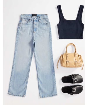 Damernas raka jeans