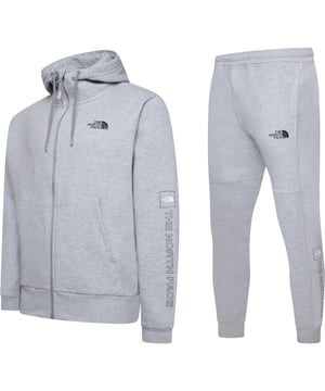 The North Face Men’s M Outline Logo Box Tracksuit Set is a 2-piece cotton fleece hoodie and jogger combo, offering soft comfort and casual style. Featuring logo details, long sleeves, a zip-up hoodie and regular fit, it’s ideal for workouts or everyday wear