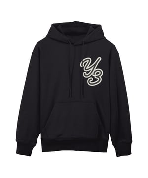 Y-3 Graphic Logo Hoodie in black. The Y-3 Graphic Logo Hoodie puts the focus on minimalism  which allows the Y-3 artwork to stand out on the chest. It's made with a relaxed  casual fit from soft organic cotton terry material. - An everyday Y-3 hoodie.- Relaxed fit.- Drawcord-adjustable hood.- Y-3 artwork on chest.- Long sleeves with drop shoulder.- Kangaroo pocket.- Ribbed cuffs and hem.- Made with Better Cotton.- 100% Organic cotton.  Machine washable.- Ref: IT7523