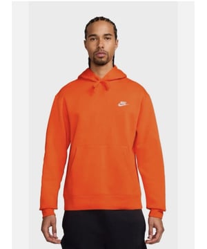 This iconic Nike Sportswear Club Fleece Pullover Hoodie offers a stylish look, benefiting from a fleece lining for comfort with a hooded deign for extra protection and a drawstring pull for an adjustable fit. The Nike hoodie features a kangaroo pocket for storage or to keep hands warm with elasticated cuffs and wast for a secure fit and is complete with Nike Swoosh.


More Details:


Standard fit for a relaxed, easy feel

Ribbed hem and cuffs

Kangaroo pocket

Fabric:


Body: Made from cotton & polyester

Hood lining: Made from cotton

Machine wash

Imported Note: Material percentages may vary depending on factory

Check label for actual content.

67% Cotton, 33% Polyacrylate.