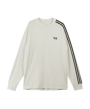 Y-3 Stripes Long Sleeve T-shirt in gebroken wit.Een van de meest kenmerkende adidas markeringen - de 3-Stripes - wordt benadrukt op het Y-3 Stripes Long Sleeve T-shirt. Het shirt is gemaakt van zacht katoen voor een losse pasvorm en is gedetailleerd met open raglannaden met gemanipuleerde 3-Stripes en zijsplitten.- Een Y-3 T-shirt dat speelt met de klassieke 3-Stripes.- Losse pasvorm.- Geribde ronde hals.- Lange raglanmouwen met gemanipuleerde 3-Stripes.- Zijsplitten.- Tweelingnaalds zoomplooi.- Y-3 logo.- 100% katoen.  Machinewasbaar.- Ref: IA1421