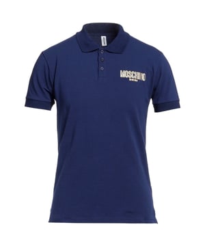 Moschino Blue Polo Shirt, Branded Logo On The Left Chest, 94% Cotton 6% Elastane, Small Logo On Chest, Regular Fit, Fits True To Size, Blue Polo