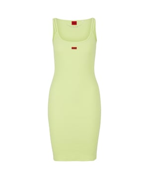bodycon midi rib dress - spaghetti straps - redlabel