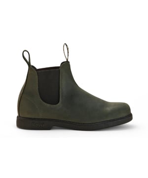 Introducing the Rossi Boots 607 Booma, a perfect fusion of style, durability, and unmatched performance. These Chelsea boots, crafted from premium brown full-grain leather with a striking claret gusset, are designed to meet the demands of both rugged work environments and urban adventures, all while offering exceptional comfort and standout aesthetics.

Key Features:
Premium Full-Grain Leather Construction: Made from high-quality brown full-grain leather, these boots provide outstanding durability and a polished, timeless look that surpasses competitors like Blundstone.
Striking Claret Gussets and Pull Tabs: Vibrant claret elastic gussets paired with sturdy pull tabs not only elevate the style but also make slipping into these boots effortless.
Mud-Shed Tread Sole: Engineered for the outdoors, the innovative mud-shed sole provides outstanding grip and comfort while preventing debris build-up—ideal for farming, gardening, landscaping, or any terrain.
Certified Slip-Resistant Sole: Designed for stability on slick or uneven surfaces, ensuring maximum safety in any environment, from muddy trails to polished floors.
Oil and Acid Resistance: With a sole that resists oil and acid, these boots are perfectly suited for demanding jobs in farms, factories, kitchens, and other challenging workplaces.
Leather-Lined Interior: The breathable leather lining offers superior comfort, keeping your feet feeling fresh and supported during long hours of wear.
The Rossi Boots 607 Booma Chelsea Boot is more than just footwear—it’s a versatile companion built for life’s toughest challenges and most stylish moments. From the dirt roads of the countryside to the bustling city streets, these boots deliver the perfect combination of rugged functionality and modern sophistication. With their distinctive claret accents, durable craftsmanship, and all-day comfort, the 607 Booma is the ultimate choice for those who demand style and performance in every step.