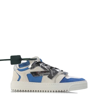 Mens Off White Floating Arrow Trainers in white - silver.- Front lace-up fastening.- Round toe.- Suede panelling.- Calf leather lining.- Rubber sole.- Ref: OMIA2440010172