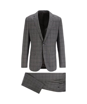 Mens Boss Novan6-Ben2 Suit in brown.- Blazer:- Notch lapels.- Single-breasted.- Two-button fastening.- Welt chest pocket.- Two front flap pockets.- Inside jet pocket.- Buttons at the cuffs.- Side vent.- Fully lined.- Trousers:- Hook and zip closure.- Belt loops.- Side french pockets.- Back welt pocket.- Slim fit.- Ref: 50450258224