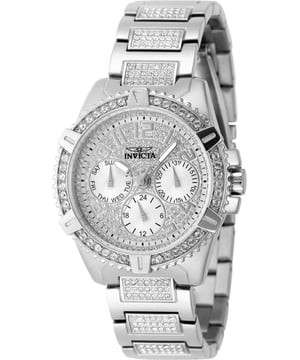 El Invicta 48563 tiene una caja de acero inoxidable de 37 millimetros con una esfera plata.
Esta modelo funciona con un movimiento de Cuarzo preciso.
Resistencia a la presión de aqua de 5 bares.
Este modelo es parte de la colección Invicta Celestial.

2 años de garantía Invicta.