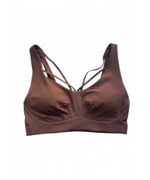 This yoga bra’s made with marshmallowy-soft foam cups and supple fabric to keep you comfortable during your practice—but we won’t be surprised if you wear it all day.

Designed for Yoga and Casual


Fit and Features

Light Support, D/DD Cups

Intended for low-impact activities

Product Features

Moulded foam cups are lightweight and malleable


Fabric

Soft, Sweat-Wicking Fabric

Sweat-wicking

Soft

Quick-drying

Four-way stretch

Materials and Care

Materials

Cup: Cup Shell: 100% Polyester, Cup Foam: 100% Polyurethane, Cup Liner: 100% Polyester

Bra: 75% Nylon, 25% Elastane                                                Care

Machine Wash Cold

Do Not Bleach

Line Dry

Do Not Iron

Do Not Dry Clean

Wash With Like Colors
