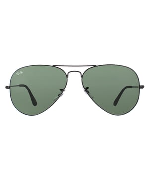 Ray-Ban Zonnebril Aviator 3025 L2823 Zwart Groen werden oorspronkelijk ontworpen in 1936 voor Amerikaanse militaire piloten en zijn sindsdien een van de meest iconische zonnebril-modellen ter wereld geworden. Het tijdloze ontwerp wordt gekenmerkt door het dunne metaaldraadframe, grote traanvormige lenzen en fijne metalen tempels met siliconen tips en neuskussens voor een aangepaste en comfortabele pasvorm. Dit klassieke model is verkrijgbaar in verschillende maten en een scala aan kleur.
