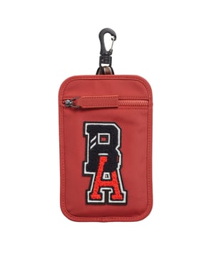 Boss x Russell Athletic Neck Pouch. Crafted in structured nylon made from 100% recycled fibers this neck pouch is detailed with an exclusive logo. A branded hangtag with leather trims completes this accessory. The BOSS x Russell Athletic capsule unites signature style and expert craftsmanship with the aesthetic of an American sportswear icon creating bold new designs for the next generation. Main compartment with zip. Dimensions: 12 x 19 cm. Ref: 50465333611.