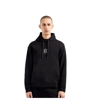 Sweatshirt Armani Exchange Heritage AX Homme Schwarz Baumwolle. Authentisches Kleidungsstück der Marke Armani Exchange - Streetwear/Sportswear-Design von Armani Exchange - Armani Exchange für Herren, perfekt für den Alltag - Das schwarze Sweatshirt von Armani Exchange lässt sich hervorragend mit dem Rest Ihrer Garderobe kombinieren - bequeme Baumwollmaterial - klassisch - Heritage AX -