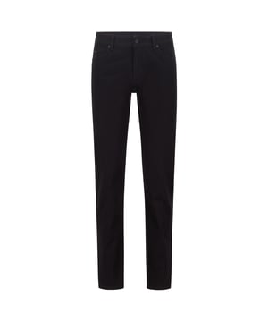 Mens BOSS Maine Deep Jeans in black.- Classic 5 pocket styling.- Zip fly and button fastening.- Leather logo patch.- Straight fit with a tapered leg.- Regular fit.- Ref: 50389626-002