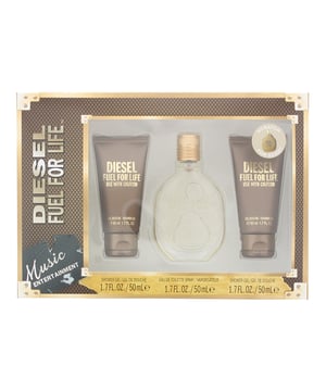Diesel Fuel For Life, launched in 2007, is an Aromatic Fougere fragrance for men. Created by Annick Menardo and Jacques Cavallier, this fragrance can be worn all year round and contains top notes of Grapefruit and Anise, middle notes of Lavender and Raspberry with base notes of Heliotrope and Woodsy Notes. Gift Set Contains Eau de Toilette 50ml and two Shower Gels 50ml