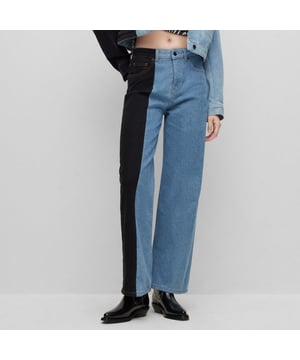 Modern fit - wide leg - high rise - panel optic