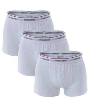 Herren Trunks von der Marke DSQUARED2. Super bequeme Passform durch die sich dehenende Baumwolle. Hoher Tragekomfort mit lässigen Design.