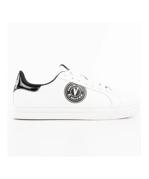 Sneaker Versace Heritage Homme Weiß Leder. Authentischer Schuh der Marke Versace – Streetwear/Sportswear-Design von Versace – Versace für Herren Mode, perfekt für den Alltag – Weißer Versace Sneaker lässt sich ideal mit dem Rest Ihrer Garderobe kombinieren – Bequemes Leder-Material – Klassische Schnürsenkel – Heritage – Synthetisch.