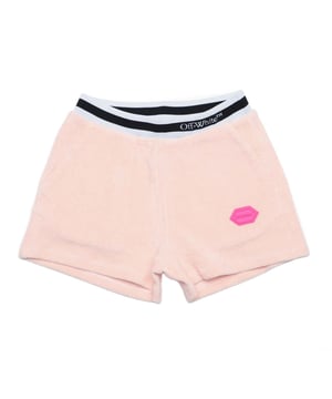 Juniors Off White Sponge Shorts in pink - white.- Elasticated waistband.- Side pockets.- 100% Cotton.- Ref: OGCB0010013001