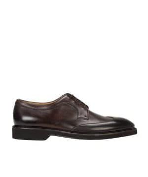 Mens BOSS Jerrard Derby Shoes in brown.- Leather upper.- Lace up fastening. - Fully lined.- Rubber sole.- Ref: 50478675216