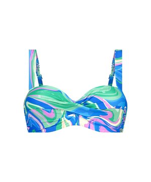 
De bikini top twisted padded wired van Ten Cate Beach, met artikelnummer 60017-5065 en kleurcode 5065, biedt een stijlvolle en comfortabele optie voor dames die op zoek zijn naar trendy zwemkleding. De kleur "swirl" voegt een speels en modieus element toe aan je strandoutfit, waardoor je er tijdens je zomerse avonturen stralend uitziet.
 
 Deze bikini top heeft een gedraaid ontwerp en is voorzien van voorgevormde padding en ingebouwde beugels, waardoor het niet alleen een flatterende pasvorm biedt, maar ook uitstekende ondersteuning en comfort. Dit zorgt voor een mooi decolleté en geeft je zelfvertrouwen tijdens het zwemmen en zonnebaden.
 
 Met verstelbare bandjes en een haaksluiting aan de achterkant kun je de pasvorm van de bikini top naar wens aanpassen, waardoor je de perfecte ondersteuning en comfort kunt creëren die bij jouw lichaamsvorm past.
 
 De kleur "swirl" is levendig en speels, waardoor het een leuke en trendy keuze is voor een dagje aan het strand of bij het zwembad.