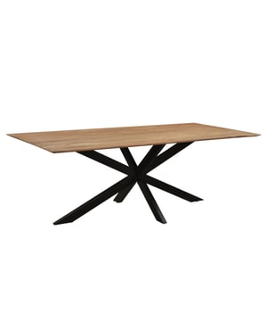 
Op zoek naar een trendy en robuuste eetkamertafel waar je heerlijk kunt tafelen met familie en vrienden? De Livingfurn Eetkamertafel Oslo is de perfecte keuze! Deze prachtige tafel combineert een stoer industrieel design met een moderne touch. Het stevige acaciahouten blad en het metalen onderstel zorgen voor een stijlvolle toevoeging aan elk interieur. Bovendien biedt de tafel voldoende ruimte voor 6 tot 8 personen.De Oslo eetkamertafel is gemaakt van duurzaam acaciahout, bekend om zijn sterke eigenschappen, prachtige nerfstructuur en bestendigheid tegen krassen en slijtage. Het houten tafelblad is gelakt, waardoor het gemakkelijk schoon te maken is en beschermd is tegen vlekken. Het stevige, zwart gecoate metalen spinpoot onderstel zorgt voor een stabiele basis en een lange levensduur. Elke tafel heeft een unieke houtstructuur, waardoor je een uniek exemplaar in huis haalt. De Livingfurn Oslo collectie staat bekend om zijn strakke designs die een moderne sfeer toevoegen aan je interieur.MerkLivingfurnTypeEetkamertafelMateriaal TafelbladAcaciahoutMateriaal OnderstelMetaal (Gecoat Staal)Kleur TafelbladNaturel (Bruin)Kleur OnderstelZwartAfmetingen200 x 100 x 76 cmGewicht56 kgVormRechthoekigVorm TafelpotenSpinpoot (Spider Leg/Matrix-poot)Afwerking TafelbladGelaktAantal Zitplaatsen6-8 personenStijlIndustrieel, ModernGewicht verpakking69 kgAfmetingen verpakking105 x 205 x 20 cmArtikelnummer13279SerieOsloGarantie1 jaar fabrieksgarantie