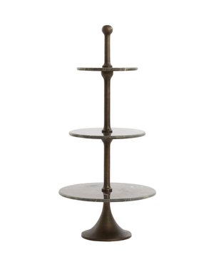 Shop dit prachtige artikel van Light & LivingLight & Living - Etagere 3 laags Ø51x100 cm VERMENTINO donker bruin marmer is gemaakt en ontwerpen door het Nederlandse merk Light & Living.De belangrijkste kenmerken van het artikel zijn als volgt:Kleur: BruinProduct Lengte: 51Product Breedte: 51Producht Hoogte: 100Gewicht: 18.3Light & Living werd meer dan vijftig jaar geleden opgericht. We begonnen met het maken van lampenkappen in een kleine fabriekshal. Al snel kwamen daar lampen bij, zodat we een totaal verlichtingsconcept konden aanbieden. Na vele jaren actief te zijn geweest op de verlichtingsmarkt, zijn we gaan uitbreiden met betaalbare woonaccessoires en (klein)meubelen.Wij weten als geen ander dat thuis de plek is waar mensen zich vaak het prettigst voelen. Een eigen plek, ingericht met comfortabele meubels en sfeervolle verlichting. We denken graag met je mee. Daarom reizen we de hele wereld over op zoek naar de mooiste verlichting en woondecoratie. We zijn altijd op zoek naar dat ene speciale item waar ons hart sneller van gaat kloppen. Deze momenten leggen we vast en vertalen we naar onze producten.Twee keer per jaar presenteren we een nieuwe seizoenscollectie. Zo weten we je elke keer weer te inspireren! - Afmeting: 51x51x100 - Kleur: Bruin - Materiaal: Metaal