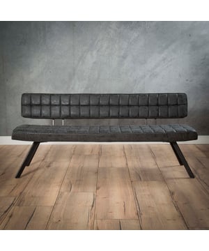 
Deze eetkamerbank is 180 centimeter lang. Het model is uitgevoerd in wax PU. Dit betekent dat de bank een oneffen lederlook heeft. De rugleuning en de zitting staan los van elkaar en zijn beide voorzien van een kruisstiksel. De rugleuning en de zitting zijn bevestigd middels een stalen constructie die in verbinding staat met de vier platte poten.Over het merkWij zijn continu bezig met het samenstellen van stoere collecties die naast functioneel ook nog is heel trendy zijn. Veel van ons assortiment is zo ontworpen dat het leuk bij elkaar staat in elke kamer, daarom raden wij zeker aan om even een kijkje te nemen in ons assortiment voor leuke matchende items! - Afmeting: 54x180x83 - Kleur: Zwart - Materiaal: Kunstleder