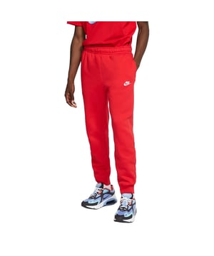 
De Nike Sportswear Club Fleece Joggingbroek voor heren mag niet ontbreken in je kledingkast. De zachte, comfortabele joggingbroek van fleece heeft een stijlvolle look die perfect is voor iedere dag. Het geborstelde fleecemateriaal is zacht en glad. De geribde boorden zorgen voor een klassieke jogginglook die je schoenen laat zien en dankzij een elastische tailleband met verstelbaar trekkoord kun je de pasvorm aanpassen. <ul> <li>Standaardpasvorm voor een relaxed, aangenaam gevoel </li> </ul> <b>Materiaal: </b><br> 67% katoen <br> 33% polyester