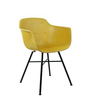 
INDY in de kleur geel wil naar buiten! Deze gecoate eetkamerstoel van Kick is zowel binnen als buiten een aanwinst. Merk: Kick Collection Kleur: Geel Hoogte: 83 cm Breedte: 58 cm Diepte: 54 cm Zithoogte: 46 cm Zitdiepte: 43 cm Hoogte armleuning: 69 cm Gewicht: 5.75 kg Kleur onderstel: zwart
