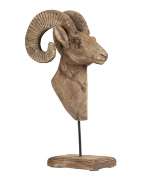 
Ornament RAM is de perfecte finishing touch voor elke kamer in je huis. Dit elegante stuk is vakkundig vervaardigd met ingewikkelde details en een stralende afwerking. Het voegt een vleugje verfijning en glamour toe aan elke ruimte. Of het nu op een boekenplank staat of aan de muur wordt gehangen, dit ornament zal zeker een statement maken. Het tijdloze ontwerp betekent dat het nooit uit de mode raakt en jarenlang een waardevol onderdeel van je interieur zal zijn. Voeg een vleugje luxe toe aan je huis met dit prachtige decoratieornament.Dit product heeft de volgende afmetingen 29x23x55 cm.Productspecificaties* Materiaal: Hout* Kleur: Bruin* Afmeting: 29x23x55cm Light & LivingDit product is van het merk Light & Living. Light & Living is een toonaangevend merk in verlichting, woonaccessoires en klein meubilair. Dit Nederlandse merk staat garant voor een snel wisselende en brede collectie in de laatste trends en de juiste kleuren voor een goede prijs kwaliteit verhouding. - Afmeting: 29x23x55 - Kleur: Bruin - Materiaal: Hout