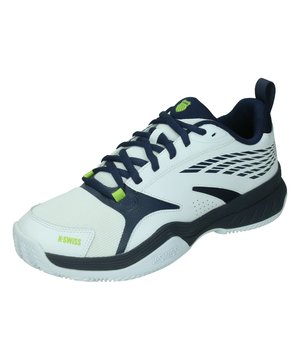 
De K-Swiss Speedex HB is een tennisschoen voor heren. De nieuwe Speedex HB is het perfecte model voor spelers die liever op gravel spelen. De K-Swiss Speedex HB tennisschoen voor mannen is een lichtgewicht en betrouwbare schoen, die geweldige ondersteuning en comfort biedt. Met dit nieuwe, moderne ontwerp speel je in stijl en ben je klaar om te winnen. <br><ul><li>Ademend bovenwerk van mesh </li><li>Een combinatie van synthetische en leren stukken voor ondersteuning en bescherming </li><li>K-EVA tussenzool voor comfort </li><li>Speed vijf strepen branding </li><li>Treklipje op de hiel </li><li>Aosta 7.0 buitenzool </li><li>Gestanste inlegzool van schuim</li></ul>