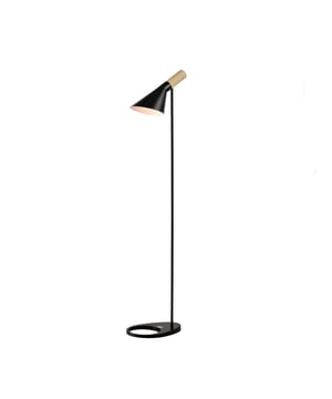 
QUVIO Vloerlamp Scandinavisch - Verstelbare kap - Zwart en bruin Verlichting in uw woon-,slaapkamer of kantoor is erg belangrijk. Niet alleen voor het zorgen van zichtbaarheid in het donker,maar ook om de juiste sfeer in een ruimte te maken. Deze QUVIO staande lamp biedt zowel praktische als stijlvolle mogelijkheden. De lamp kan bijvoorbeeld gebruikt worden als leeslamp. De lamp is makkelijk te plaatsen bij een stoel,bank of bij uw bureau door het dunne statief en de verstelbare kop. Daarnaast kan de lamp ook goed voldoen als sfeerlamp. Het geeft stijl en karakter aan de ruimte door het tijdloos design en door het kleurgebruik past de lamp in iedere ruimte en interieur. U kunt de functie van de lamp nog beter toepassen door het gebruik van de soort lamp die u in deze standaard plaatst. Feller en witter licht bij functioneel gebruik en warmer licht voor het zorgen van de juiste sfeer.  Leeslamp of sfeerlamp De staande lamp is van het merk QUVIO en verkrijgbaar in de kleuren zwart en wit,gecombineerd met hout. De hoogte van de lamp is 130 cm en de diepte is 29 cm. De maximale snoerlengte inclusief stekker is 140 cm en kunt u eenvoudig inkorten. De standaard is gemaakt van metaal en een gedeelte hout. De lampfitting is E27. De kop van de lamp is te verstelbaar. Hierdoor kunt u hem gemakkelijk gebruiken als leeslamp en als sfeerlamp door te spelen met waar u het licht naartoe laat schijnen.Materiaal: AluminiumKleur: ZwartAfmetingen: Hoogte: 130CM x breedte: 20CM x Lengte: 29CM