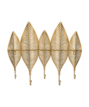
Gouden wandkapstok in de vorm van veren Een wandkapstok kan zowel praktisch als ter decoratie worden gebruikt. Deze mooie kapstok in de vorm van veren staat goed in iedere ruimte en je kunt er bijvoorbeeld plantjes of andere decoratieve items aan hangen. Ook bij de voordeur is deze kapstok handig om jassen en sjaals aan op te hangen. Dit elegante product heeft een gouden kleur en past goed bij diverse woonstijlen.  Specificaties Merk: QUVIO Gemaakt van staal Elegant ophangsysteem Met vijf haken In de vorm van veren Kleur: goud Afmetingen: 4,5 x 44 x 39,5 cm (lxbxh) Gewicht: 0,520 kg  Vijf haken Deze wandkapstok heeft vijf haken. Je hangt er dus ten minste vijf verschillende items, zoals jassen, sjaals of tasjes aan. Deze mooie kapstok is ideaal bij de voordeur, maar kan ook op andere plekken in huis gebruikt worden.  In de vorm van veren Het bijzondere aan deze kapstok is dat er boven iedere kapstokhaak een veer is. Je ziet dus vijf veren naast elkaar met daaraan de haakjes op twee verschillende hoogtes. De veren geven de kapstok een elegante uitstraling en maken het tot een uniek item.  Goud De wandkapstok met vijf haken is gemaakt van staal. Zowel de veren als haken hebben een gouden kleur, wat bijdraagt aan de elegante uitstraling. Goud past goed bij een interieur met natuurlijke materialen maar kan ook een mooi contrast vormen met gekleurde items.  Ter decoratie Je kunt deze wandkapstok bij de voordeur gebruiken, maar ook op andere plekken in huis is dit decoratieve item handig. In de slaapkamer hang je bijvoorbeeld je sieraden aan de haken of je hangt er plantjes in de woonkamer aan.Materiaal: StaalKleur: GoudAfmetingen: Hoogte: 39.5CM x breedte: 44CM x Lengte: 4.5CM