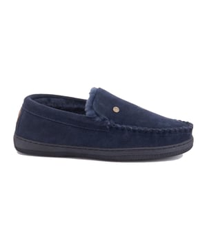 

     Artikel GRZ 4410-Grizzly in kleur 45-Dark Navy is een prachtige blauwe pantoffel met dichte hiel, voor heren, van het merk Warmbat. De zool is van rubber. De voering is bont. De voetwijdte is standaard.
    
    
