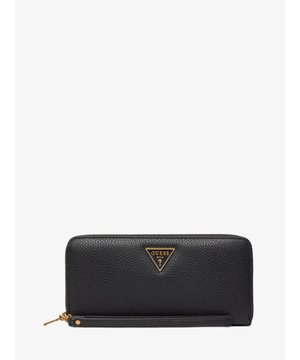 
Deze grote portemonnee van het merk Guess is groot genoeg om als clutch te gebruiken. Er is een rits om je geld en kaarten veilig op te bergen.