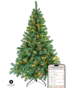 
De Excellent Trees® LED Stavanger kunstkerstboom 240 cm met verlichting heeft een mooie uitstraling door zijn vorm en heeft zachte dennennaalden wat hem een echte uitstraling geeft. De boom is 240 cm hoog en heeft een diameter van 145 cm. Zodra deze kerstboom staat, geeft het direct het ultieme kerstgevoel. De LED lampjes in de boom geven een prettig warm wit licht. Zo wordt de gehele ruimte direct sfeervol verlicht. De boom is mooi vol en heeft nog voldoende ruimte over voor versiering zodat de kerstboom compleet gedecoreerd kan worden. De naalden zijn opgebouwd uit 2 kleuren kunststof waardoor hij een natuurlijke kleur krijgt.De kunstkerstboom is gemaakt van hoogwaardig PVC materiaal en zorgt ervoor dat de boom er vol uitziet. De zijtakken zijn afgewerkt met een recht uiteinde en de bruine nerf zorgt voor een natuurlijk effect. De boom ziet er door al deze extra aandachtspunten mooi vol en exclusief uit. De boom heeft een luxe metalen voet die door middel van 1 schroef vast te zetten is. Hij is tevens voorzien van antislip rubberen noppen zodat de boom stevig en goed in balans staat. De kunstkerstboom heeft een paraplu constructie waardoor hij gemakkelijk in gebruik is. De 3 verschillende onderdelen moeten enkel op elkaar gezet worden en de takken dienen nog uitgevouwen te worden zodat de kunstkerstboom de perfecte look krijgt. Verlichting kunstkerstboom met Smart appDe kerstboom is voorzien van 500 LED lampjes die al verwerkt zijn in de takken. De LED verlichting geeft een mooi warm licht. Het aansluitsnoer is 5 meter lang en groen van kleur.Deze kunstkerstbomen worden geleverd met een smart adapter waarmee de warme LED verlichting vanaf de bank te bedienen is door middel van de gratis App. De app is verkrijgbaar voor Android en iOS middels de QR code op de adapter.Uiteraard kun je de verlichting ook gewoon in een standaard modus laten staan als je geen instellingen wilt doen.Paraplu-ConstructieHet opzetten van deze boom is heel eenvoudig door het paraplu-systeem: de takken zitten al gemonteerd aan de stam en met het handige scharniersysteem vallen ze meteen op hun plek en hoef je de zijtakken alleen nog te vormen met de hand zoals jij het wilt.Eigenschappen Excellent Trees® Stavanger verlichte kunstkerstboom 240 cmInhoud: 1 kunstkerstboom met metalen voetKleur: donkergroenHoogte boom: 240 cmDiameter boom: 140 cmAantal takken: 1695 takkenInclusief verlichting: jaAantal lampen: 650 LED lampenInclusief sneeuw: neeInclusief versiering: neeMateriaal: hoogwaardig PVC materiaaloptie los te bestellen: 8720629443850 Excellent Trees® Opbergtas voor Kerstboom Extra Sterk en Groot - Kerstboomtas XXL  Tot en met 250 cmAdviesKunstkerstbomen bestaan uit 4 delen, dit is afhankelijk van de hoogte van de kerstboom. Om de kerstboom een zo natuurlijk mogelijke look te geven begint u met de takken van het onderste deel uit te vouwen. Begin altijd vanuit de stam naar buiten te werken, vouw hierbij takje voor takje uit. Probeer de onderkant van de takken zo plat mogelijk te laten. Een echte boom heeft namelijk ook platte takken. De onderste takken kunt u naar beneden buigen zodat de standaard minder zichtbaar blijft. Vouw op deze manier alle takken van onder naar boven in het juiste model zodat er geen open ruimtes meer zichtbaar zijn. Hoe meer takken de kerstboom heeft des te voller deze wordt.LeveringDe kerstboom wordt geleverd in een doos zodat hij na de feestdagen gemakkelijk op te bergen is. GarantieBij de Excellent Trees® LED Stavanger verlichte kunstkerstboom 240 cm zit 2 jaar garantie en kun je jarenlang genieten van deze prachtige boom die als ware eyecatcher geen enkel jaar mag ontbreken tijdens de feestdagen. - Afmeting: - Kleur: Groen - Materiaal: PVC