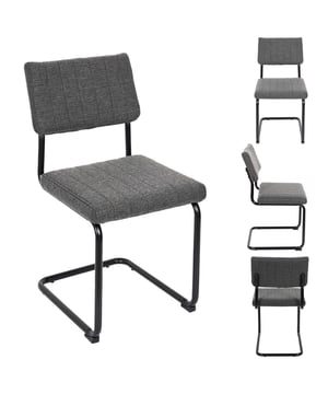 
Deze set van 2 eetkamerstoelen is uitgevoerd in een zwart met grijze bekleding. De stoelen zitten heerlijk comfortabel en door het frame heeft de stoel iets flexibiliteit wat bij langer zitten erg veel comfort geeft. En dat niet alleen, ze zien er ook nog mooi uit! Het zal perfect zijn om je huis te versieren! Gun jezelf en je gasten deze fijne eettafelstoelen. Ze zijn per 2 verpakt en geleverd. Het is een retro model wat eigenlijk tijdloos is en in ieder interieur past.Productkenmerken:2 eetkamerstoelenZonder armleuningZitting: 100% polyester, vulling poluyrethaanPoten: metalen frameAfmetingen stoel: breedte 47 cm, hoogte 86 cm, diepte 56 cmZithoogte: 48 cmMaximaal gewicht: 110 kgEenvoudige montage, 5-10 miniutenInclusief montagehandleidingNiet stapelbaar - Afmeting: - Kleur: Grijs - Materiaal: Polyester