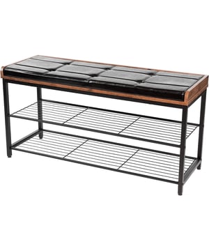 
Dit stijlvolle en praktische schoenenbankje is een ideale toevoeging aan je huis! Het combineert functionaliteit en design in één compact meubel. Perfect voor de hal, slaapkamer of garderobe.  Kenmerken: Opbergruimte: Meerdere vakken voor schoenen, accessoires of andere spullen. Comfortabel zitgedeelte: Voorzien van een zacht kussen om gemakkelijk je schoenen aan te trekken. Stijlvol ontwerp: Tijdloos design dat past bij elke interieurstijl. Duurzame materialen: Gemaakt van stevig hout en kwalitatieve bekleding voor langdurig gebruik. Compact formaat: Past in grote én kleine ruimtes. Of je nu je hal netjes wilt houden of op zoek bent naar een multifunctioneel meubelstuk, dit schoenenbankje biedt de perfecte oplossing. Het is zowel praktisch als esthetisch verantwoord, en helpt je om je schoenen en kleine spullen netjes georganiseerd te houden. Plaats dit veelzijdige meubelstuk in je huis en geniet van een stijlvolle én georganiseerde ruimte!Dit stijlvolle en praktische schoenenbankje is een ideale toevoeging aan je huis! Het combineert functionaliteit en design in één compact meubel. Perfect voor de hal, slaapkamer of garderobe.  Kenmerken: Opbergruimte: Meerdere vakken voor schoenen, accessoires of andere spullen. Comfortabel zitgedeelte: Voorzien van een zacht kussen om gemakkelijk je schoenen aan te trekken. Stijlvol ontwerp: Tijdloos design dat past bij elke interieurstijl. Duurzame materialen: Gemaakt van stevig hout en kwalitatieve bekleding voor langdurig gebruik. Compact formaat: Past in grote én kleine ruimtes. Of je nu je hal netjes wilt houden of op zoek bent naar een multifunctioneel meubelstuk, dit schoenenbankje biedt de perfecte oplossing. Het is zowel praktisch als esthetisch verantwoord, en helpt je om je schoenen en kleine spullen netjes georganiseerd te houden. Plaats dit veelzijdige meubelstuk in je huis en geniet van een stijlvolle én georganiseerde ruimte! Kleur: zwart, bruin