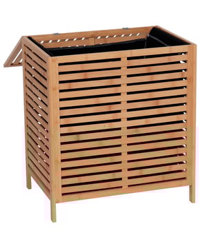 
Deze wasmand heeft een grote capaciteit van 90 liter. Hij is gemaakt van echt bamboe. Ideale wasmand die netjes staat in uw slaapkamer, wasruimte of badkamer. Met uitneembare en wasbare waszak die is voorzien van draagbanden, kun je de was makkelijk mee nemen naar de wasmachine. Deze rechthoekige wasmand van MDF en bamboe is ideaal voor het opbergen van uw vuile was. Schoon en elegant, past bij alle stijlen. Ontworpen met een handig deksel om uw vuile was te verbergen, evenals een verwijderbare zwarte stoffen waszak. Wasmand met deksel, gemaakt van MDF hout en bamboe in beige kleur. Er zit een zwarte stoffen tas in. Combineer hem met de andere producten uit dezelfde serie voor een compleet effect in jouw ruimte.*Het product wordt ongemonteerd geleverd en is volgens de instructies in elkaar gezet.*Kenmerken:Wasmand met 1 grote bakken van circa 90 literInclusief losse waszak met draagriemenAfmetingen: 37x60x53 cm (lxbxh)Materialen mand: bamboeKleur: BruinOnderdeel van de Serie Trinidad - Afmeting: - Kleur: Bruin - Materiaal: Bamboe