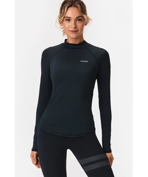 
Stronger Running Hardloopkleding Sportshirts lange mouwen van het materiaal en in de kleur Zwart.