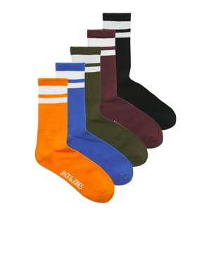 
De JACFRANCIS Tennis Socks 5 Pack biedt een set van vijf paar comfortabele sokken, ideaal voor dagelijks gebruik. Deze sokken zijn gemaakt van een ademende en zachte katoenmix, waardoor ze de hele dag comfortabel zitten.